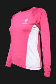 Ladies SPF-50 Performance Shirt - Pink Angelfish - FINAL CLEARANCE SALE Ladies' SPF Shirt Rash Guard Tormenter Ocean 