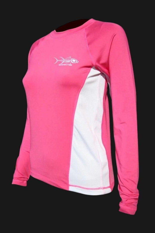 Ladies SPF-50 Performance Shirt - Pink Grouper Ladies' SPF Shirt Rash Guard Tormenter Ocean 