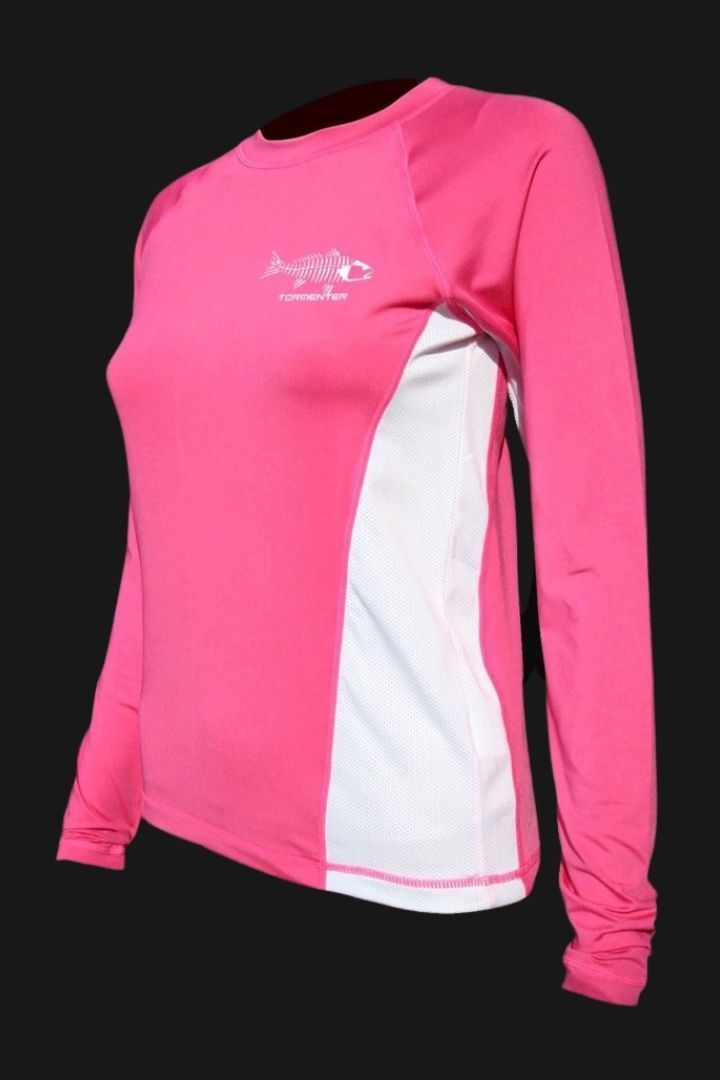 Ladies SPF-50 Performance Shirt - Pink Redfish - Sale, S