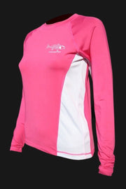 Ladies SPF-50 Performance Shirt - Pink Redfish Ladies' SPF Shirt Rash Guard Tormenter Ocean 