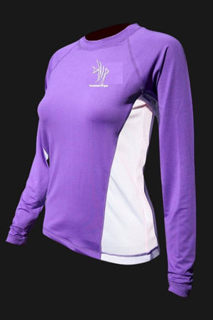 Ladies SPF-50 Performance Shirt - Violet Angelfish - FINAL CLEARANCE SALE Ladies' SPF Shirt Rash Guard Tormenter Ocean 