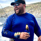 "Side To" Vented Performance Shirt - Blue Marlin Men's SPF Ocean Fishing Tops Tormenter Ocean 