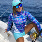 Women's Printed Performance Shirts - Turtles Ladies Printed SPF Tops Tormenter Ocean 