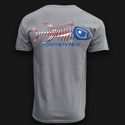 Patriot Gray Men's Fishing T-Shirt Fishing T-Shirts Tormenter Ocean 