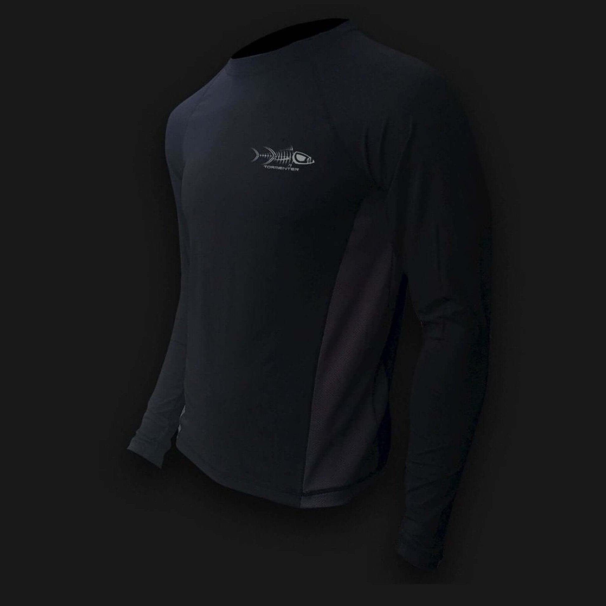 Raging Tuna Side Vented Performance Fishing Shirt - Black - Sale Men's SPF Ocean Fishing Tops Tormenter Ocean 