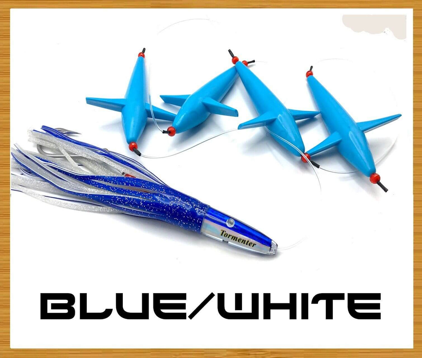 Freaky Bird Chain Daisy Chains & Multi Bait Rigs Tormenter Ocean Blue/White 