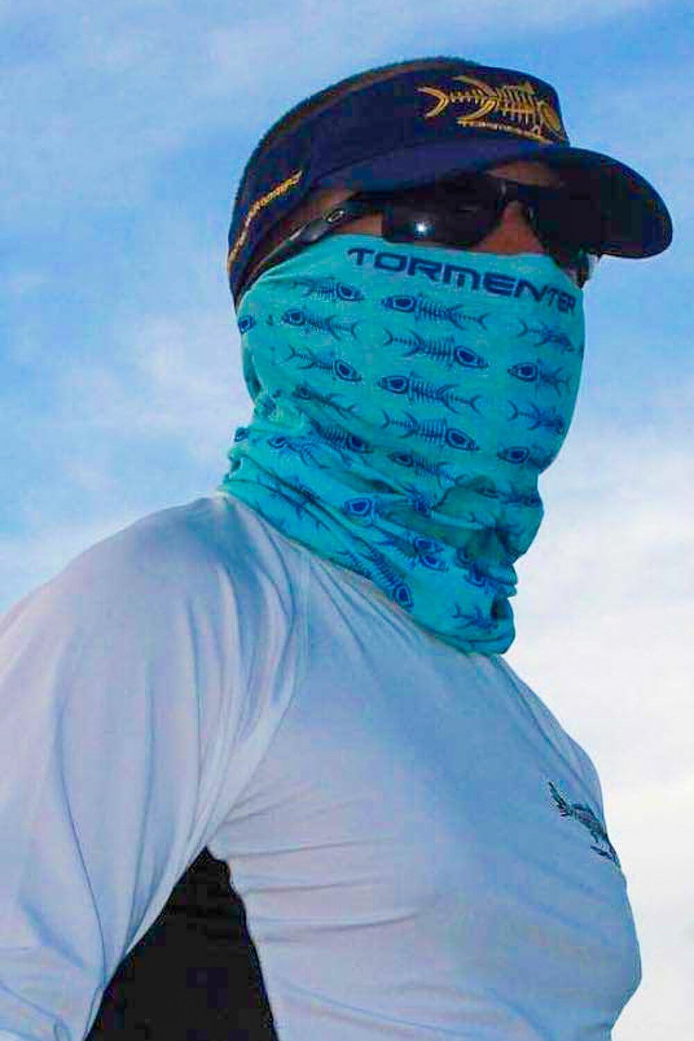 Bones Seafoam Neck Gaiter - Tormenter Ocean Fishing Gear Apparel Boating SPF Surfing Watersports