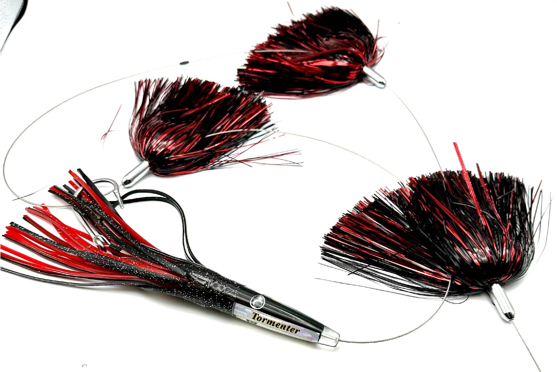 Wahoo Chain Daisy Chains & Multi Bait Rigs Tormentor Ocean Fishing Gear Black/Red 