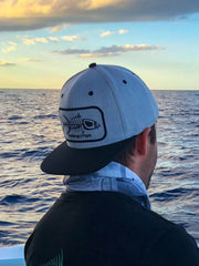 Flat Bill Hat - Gray - Tormenter Ocean Fishing Gear Apparel Boating SPF Surfing Watersports