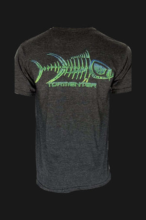 Mahi Skin Charcoal Gray Men’s Fishing T-Shirt - Tormenter Ocean Fishing Gear Apparel Boating SPF Surfing Watersports