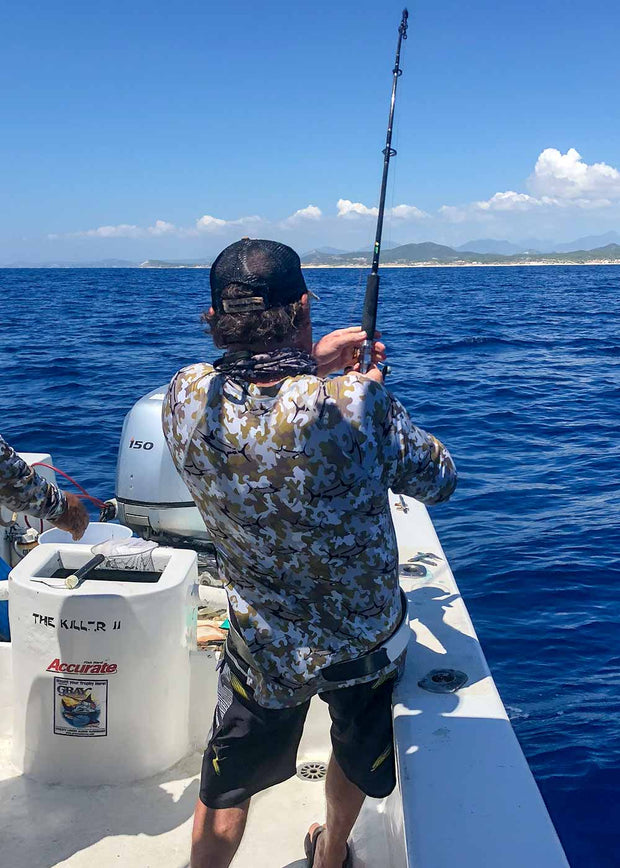 Marlin Camo Desert SPF Fishing Shirt - Tormenter Ocean Fishing Gear Apparel Boating SPF Surfing Watersports