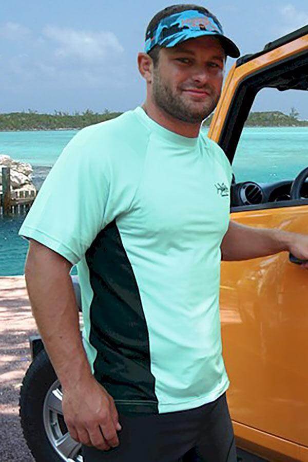 Men’s Seafoam Short Sleeve Sports Shirt - Tormenter Ocean Fishing Gear Apparel Boating SPF Surfing Watersports
