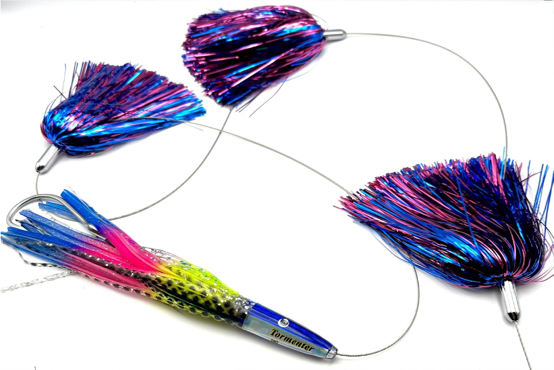 Wahoo Chain Daisy Chains & Multi Bait Rigs Tormentor Ocean Fishing Gear Pink/Blue 