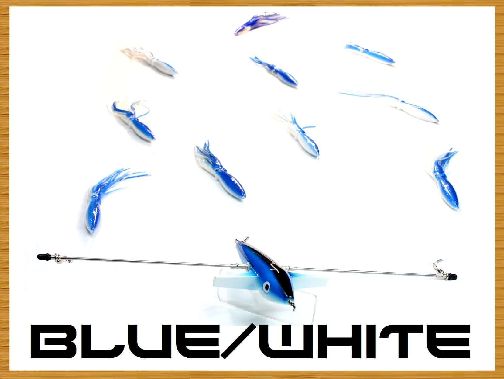 36" Sidewinder Directional Bars Daisy Chains & Multi Bait Rigs Tormenter Ocean Blue/White Port 