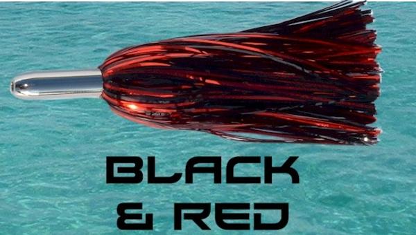 Steel Head Chromed & Aluminum Trolling Lures Tormenter Ocean Black/Red Unrigged 