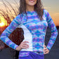 Tormenter Women's 8 Way Stretch 3.5" Board Shorts - Violet Turtle