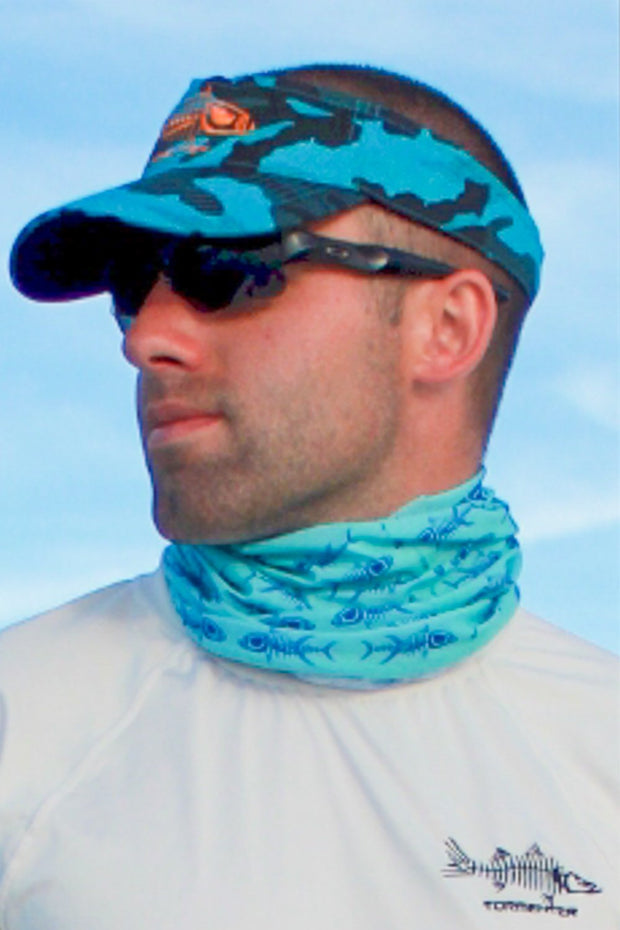 VISOR - Blue Camo - Tormenter Ocean Fishing Gear Apparel Boating SPF Surfing Watersports